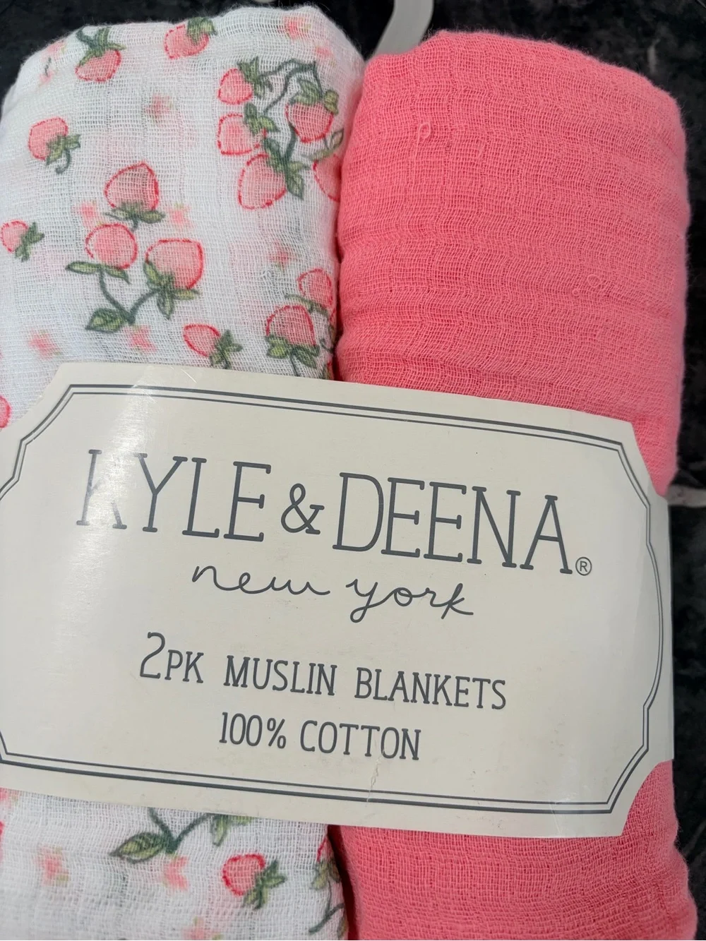 Kyle & Deena baby girl muslin swaddle blankets - Picture 2 of 8